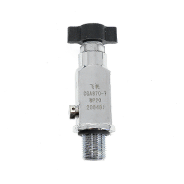 V&aacute;lvula de cilindro O2 de ox&iacute;geno niquelada de lat&oacute;n m&eacute;dico CGA870 