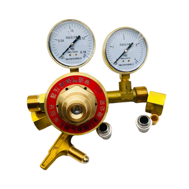 Reductor de presi&oacute;n de gas regulador de soldadura de propano BWJ-224 con dos man&oacute;metros