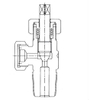 V&aacute;lvula de cilindro de cloro de aguja Cl2 de v&aacute;stago de lat&oacute;n SS316 Monel400 QF-10 