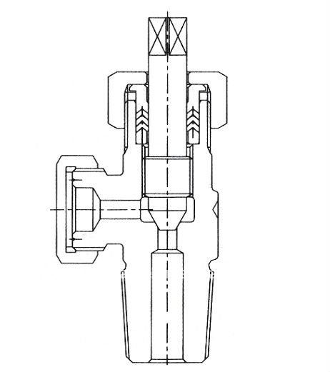 V&aacute;lvula de cilindro de cloro de aguja Cl2 de v&aacute;stago de lat&oacute;n SS316 Monel400 QF-10 