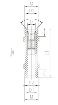 V&aacute;lvula de exceso de flujo criog&eacute;nica DL-15T de 15 mm para cami&oacute;n cisterna de GNL