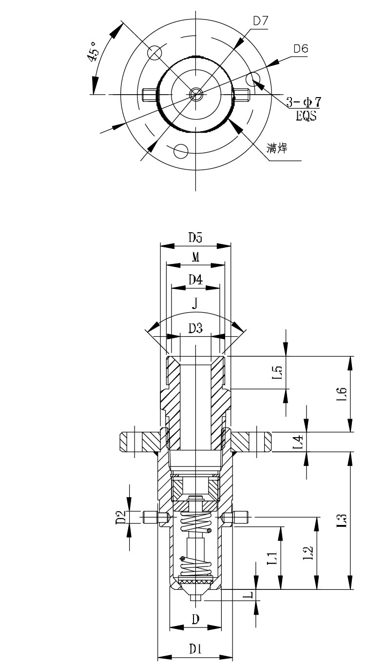 Recept&aacute;culo de retorno de gas criog&eacute;nico de baja temperatura de acero inoxidable DHK-10 GNL