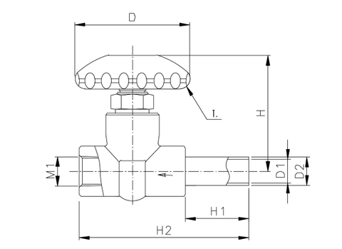 V&aacute;lvula de globo criog&eacute;nica con volante gris para GNL DJ-10AAB para cilindro Dewar
