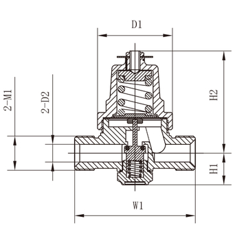 Regulador de presi&oacute;n criog&eacute;nica de lat&oacute;n DYS-10G para tanque de GNL