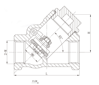 V&aacute;lvula de retenci&oacute;n criog&eacute;nica de giro de acero inoxidable para GNL DHX-25